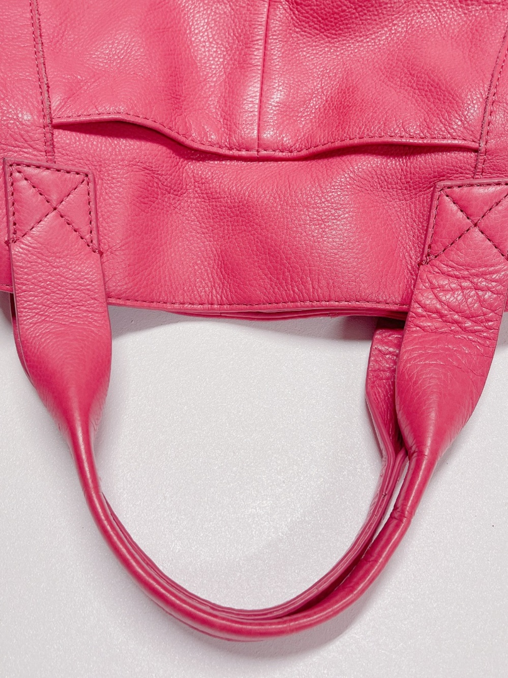 American Leather Go. Ada Triple Entry Leather Satchel In French Rose - Picture 13 of 16